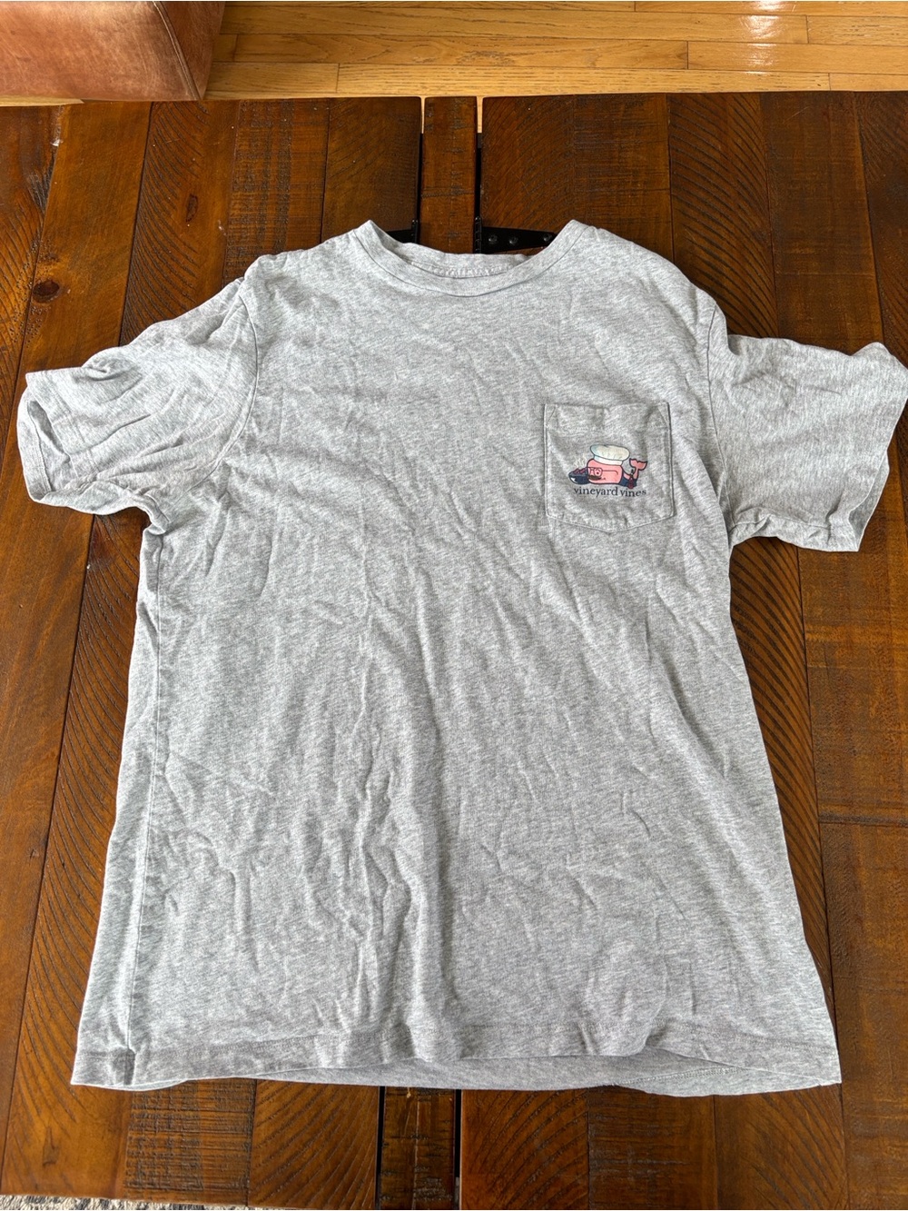 Vineyard Vines Light Gray Short-Sleeve Pocket Tee